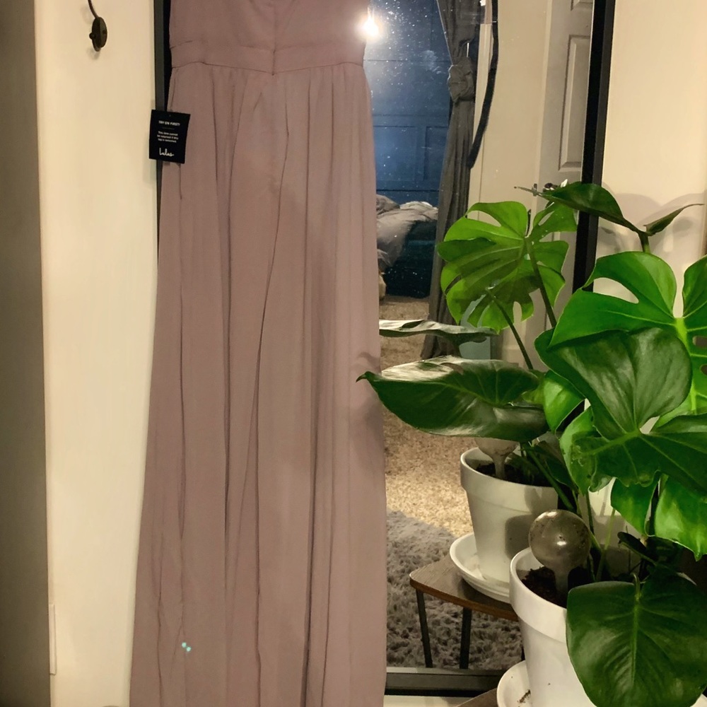 Soft taupe bridesmaid dress - Picture 3 of 3
